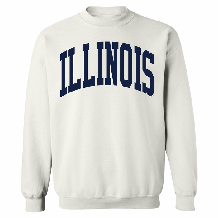 Illinois Fighting Illini New Jumbo Arch White Crew