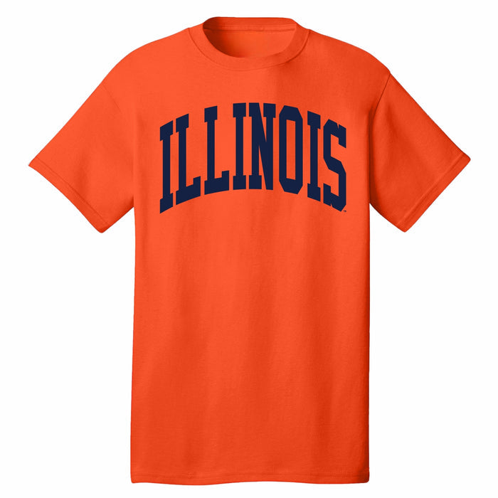 Illinois Fighting Illini New Jumbo Orange/ Navy Arch Tee