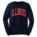 Illinois Fighting Illini NEW Navy Jumbo Arch Long-Sleeve Tee