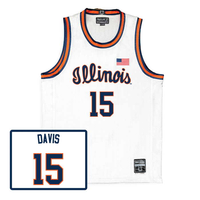 Illinois Fighting Illini NIL Basketball Jersey #15 Jake Davis