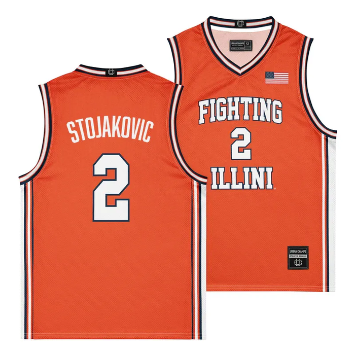 Illinois Fighting Illini NIL Basketball Jersey #2 Stojakovic