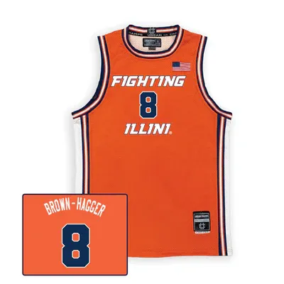 Illinois Fighting Illini NIL Basketball Jersey #8 Brown-Hagger