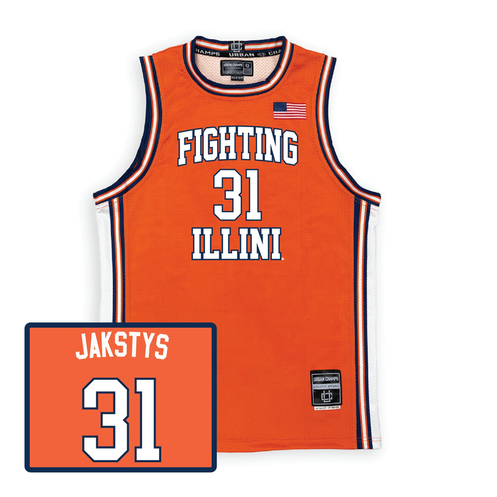Illinois Fighting Illini NIL Basketball Jersey Youth #31 Jason Jakstys