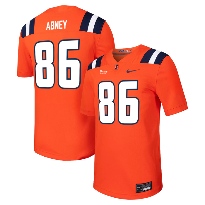 Illinois Fighting Illini Nike NIL Football Jersey Orange