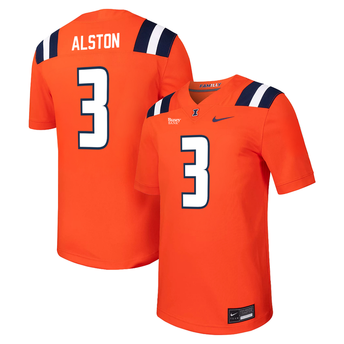 Illinois Fighting Illini Nike NIL Football Jersey Orange