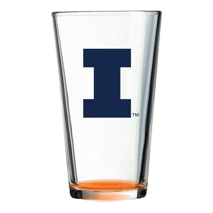 Illinois Fighting Illini Orange Glow 16oz Pint Glass