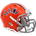 Illinois Fighting Illini Orange Mini Replica Football Helmet- Retro Style