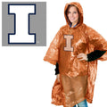 Illinois Fighting Illini Orange Rain Poncho