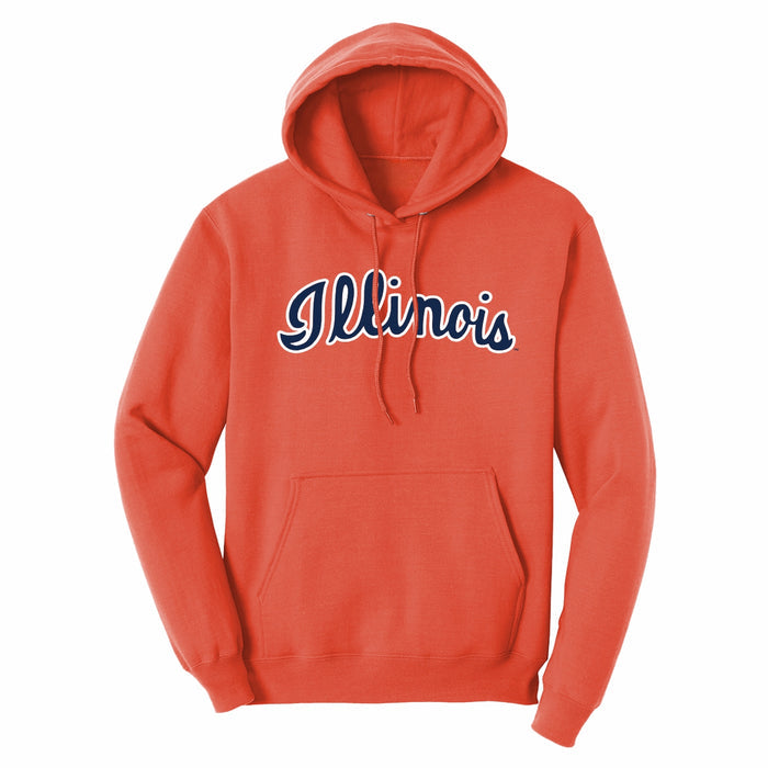 Illinois Fighting Illini Orange Script Hoodie