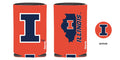 Illinois Fighting Illini Orange State Shape Koozie