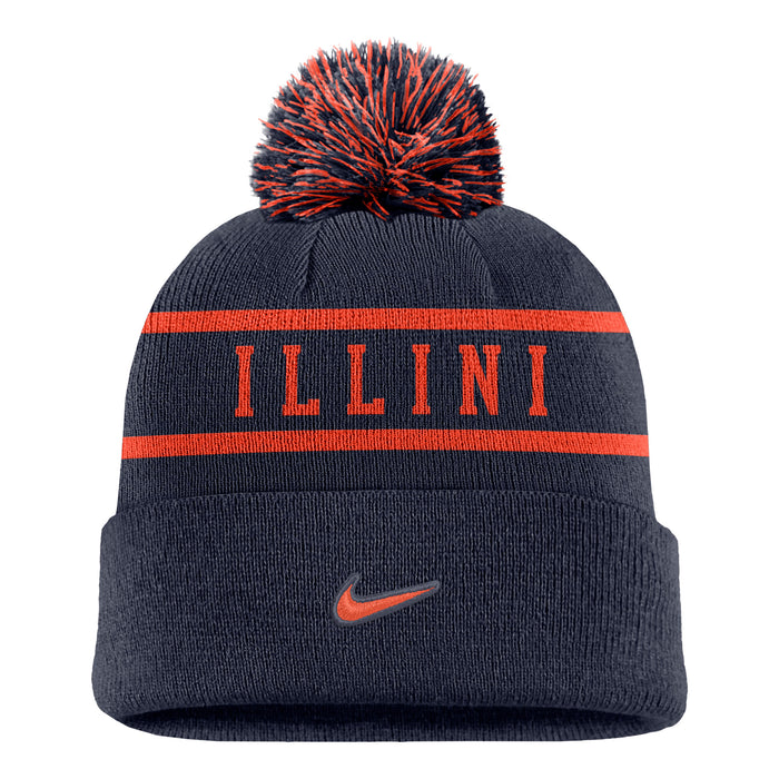Illinois Fighting Illini Nike Peak Pom Beanie