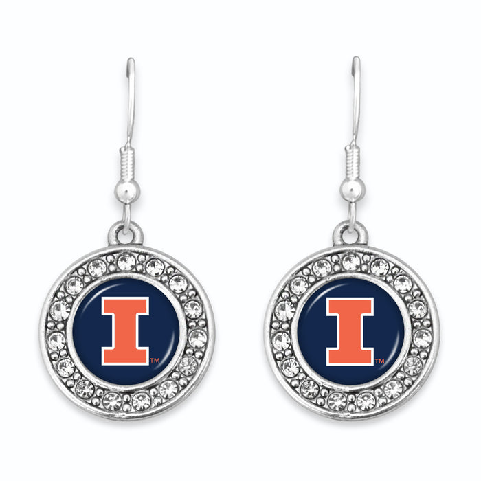 Illinois Fighting Illini Pendant Earrings
