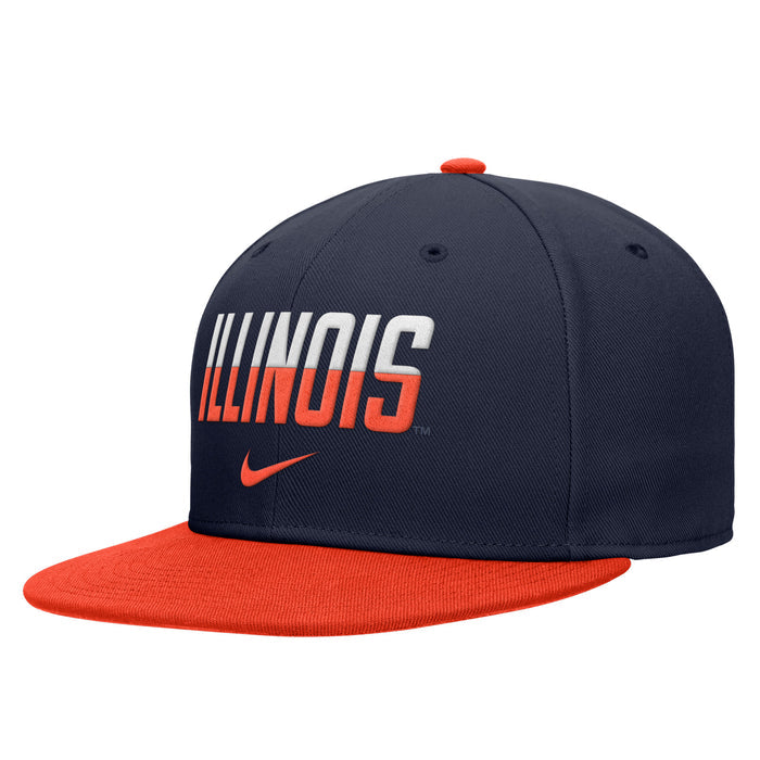 Illinois Fighting Illini Nike Pro Flatbill Wordmark Snapback