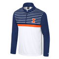 Illinois Fighting Illini Quarter-Zip Kids Navy/White Stripe Pullover