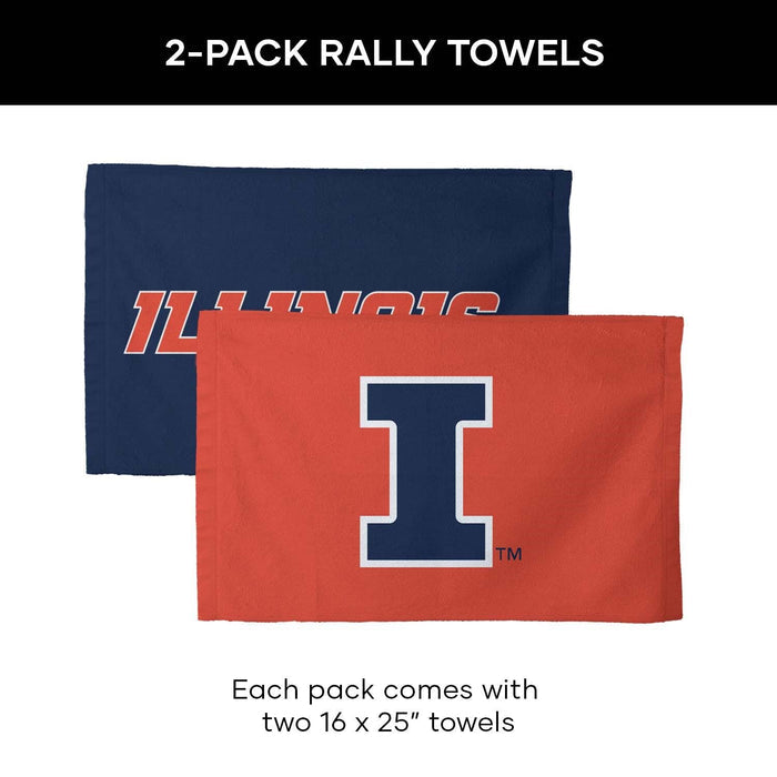 Illinois Fighting Illini Rally Towel 2-Pack