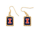 Illinois Fighting Illini Rectangular Earrings