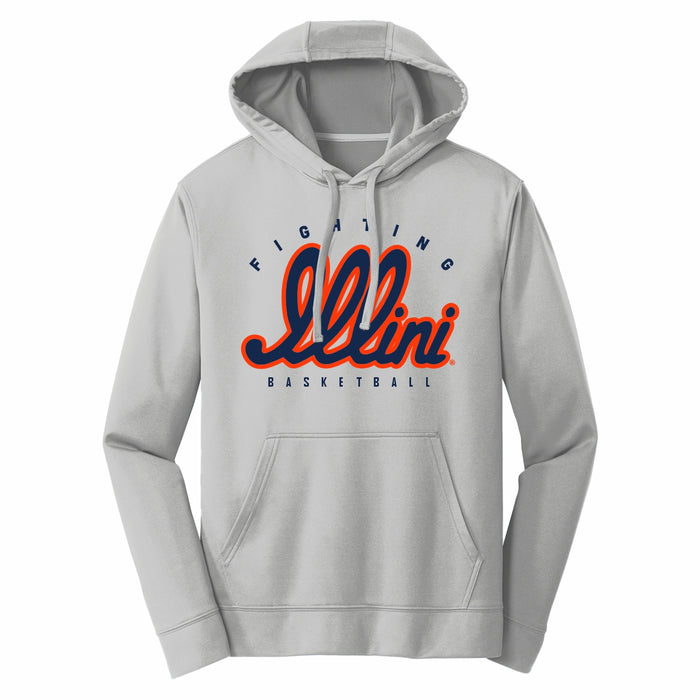 Illinois Fighting Illini Retro Script Basketball Hoodie