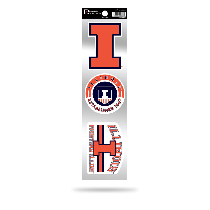 Illinois Fighting Illini Retro Spirit Decals