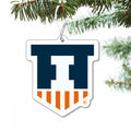 ILLINOIS FIGHTING ILLINI SHIELD ACRYLIC ORNAMENT