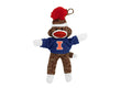 Illinois Fighting Illini Sock Monkey Keychain