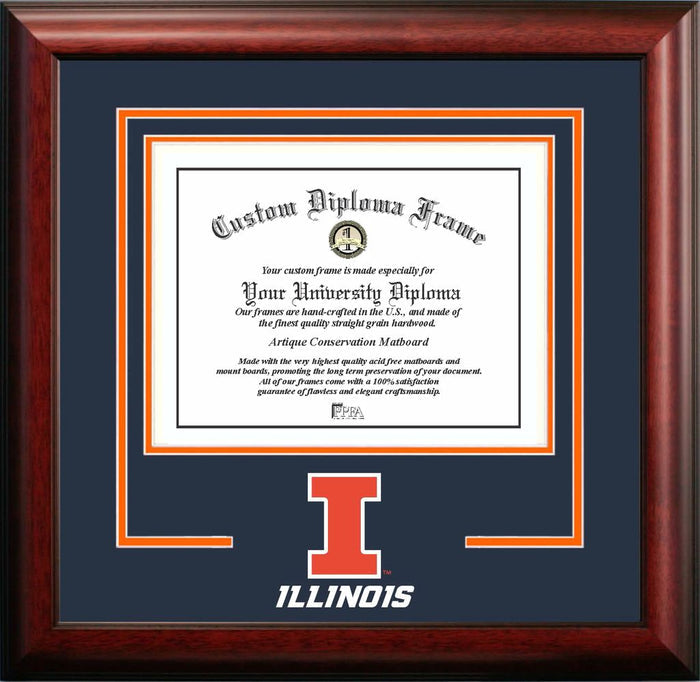 Illinois Fighting Illini Spirit Diploma Frame - 11" x 8.5"