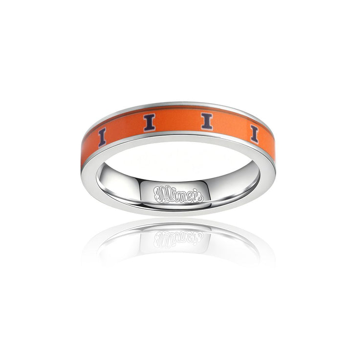 Illinois Fighting Illini Stainless Steel Ring
