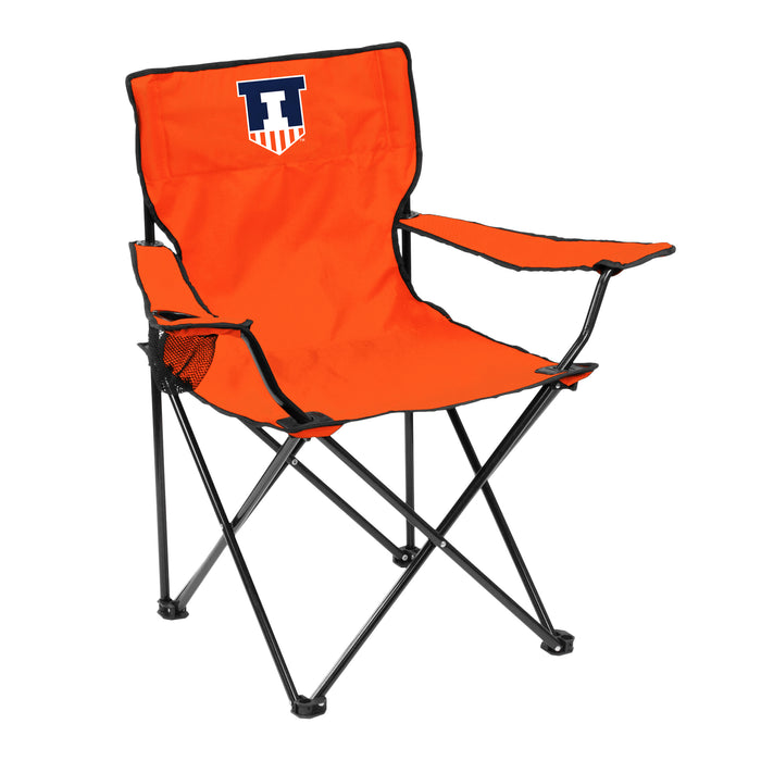 Illinois Fighting Illini Standard Shield Logo Foldable Lawn Chair