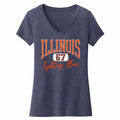 Illinois Fighting Illini T-Shirt Women's Navy Script