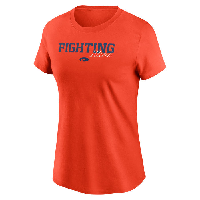 Illinois Fighting Illini T-Shirt Women's Orange/Blue/White Nike