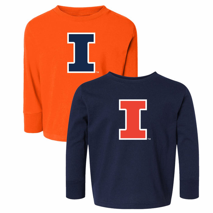 Illinois Fighting Illini Toddler Block I Long Sleeve