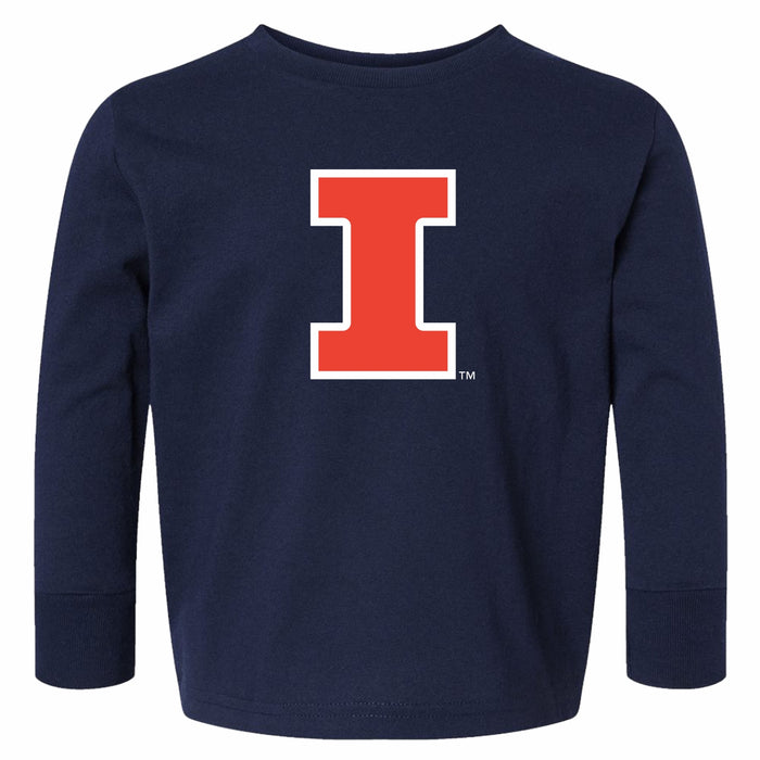 Illinois Fighting Illini Toddler Block I Long Sleeve