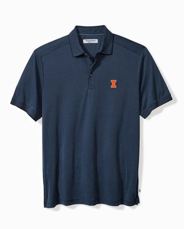 Illinois Fighting Illini Tommy Bahama Men's Bay Stripe Polo