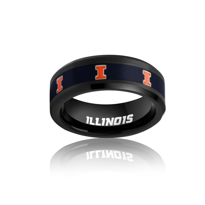 Illinois Fighting Illini Tungsten Ring