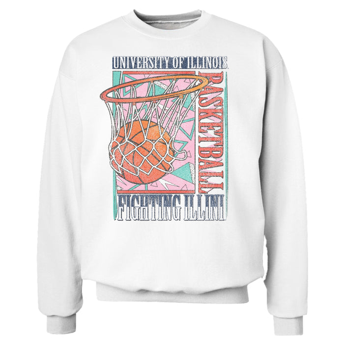 Illinois Fighting Illini Vintage 90s Basketball Crewneck Sweatshirt