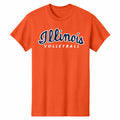 Illinois Fighting Illini Volleyball T-Shirt Orange Script