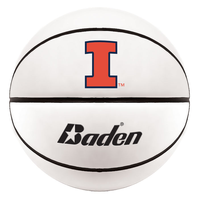 Illinois Fighting Illini White Autograph Basketball