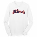 Illinois Fighting Illini White Script Long-Sleeve T-Shirt