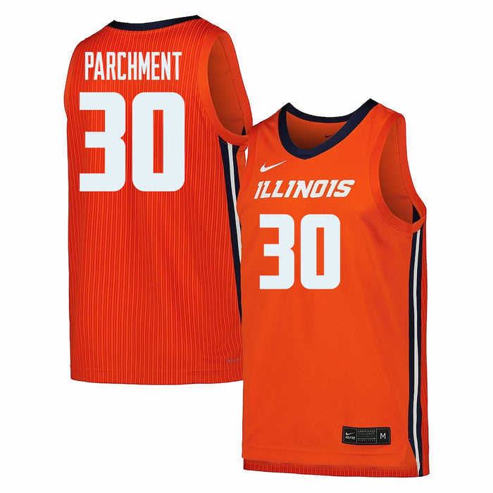 Illinois Fighting Illini Women's Basketball Jersey #30 Cearah Parchment