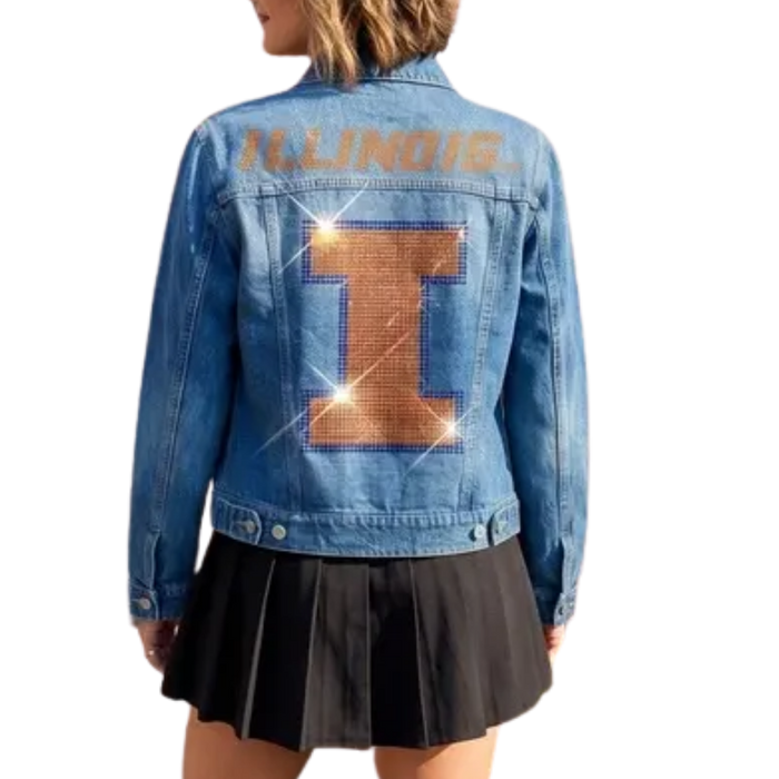 Illinois Fighting Illini Women's Block I Jean Jacket