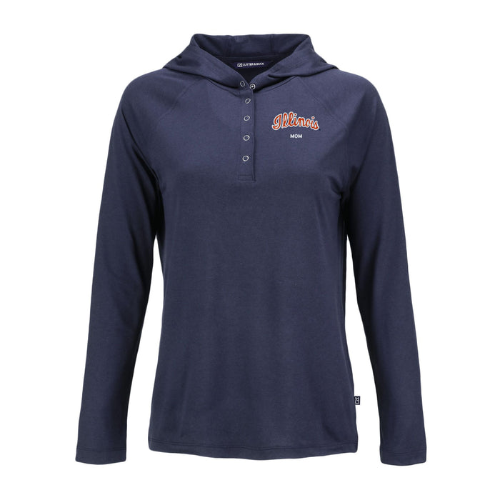 Illinois Fighting Illini Women's Coastline Hooded Shirt Mom