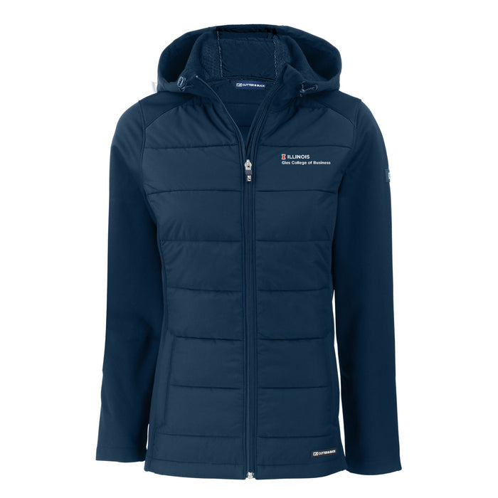 Illinois Fighting Illini Women's Evoke Hybrid Hooded Jacket Gies