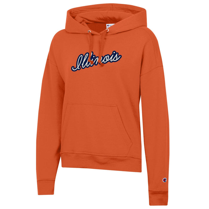 Illinois Fighting Illini Women's Glitter Powerblend Hood