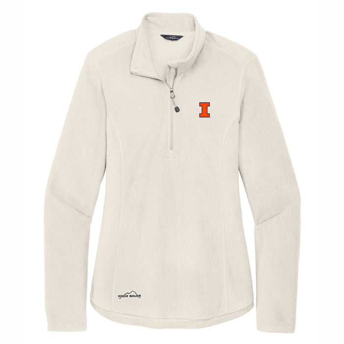Illinois Fighting Illini Womens Plus Size Microfleece Half-Zip