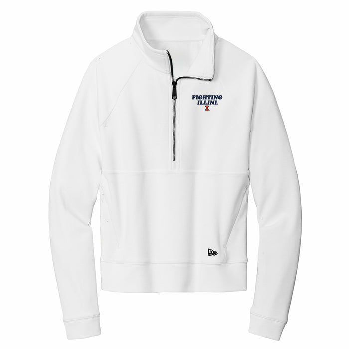 Illinois Fighting Illini Womens Plus Size New Era Half-Zip
