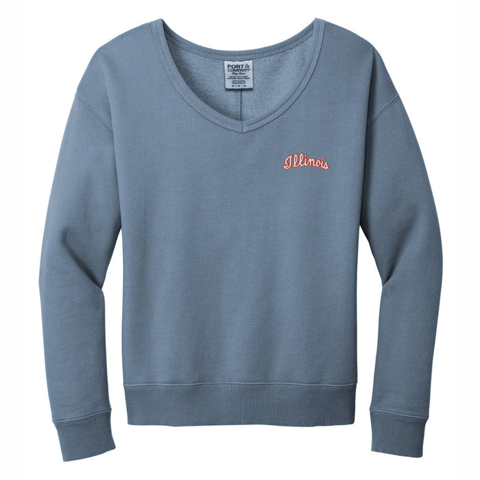 Illinois Fighting Illini Womens Plus Size Script Hood