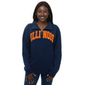 Illinois Fighting Illini Women's Satin Quarter Zip Sweatshirt