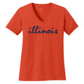 Illinois Fighting Illini Women's Script V-Neck Tee