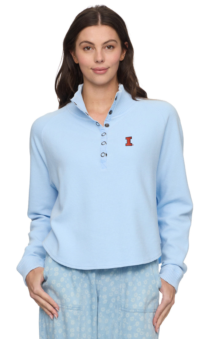 Illinois Fighting Illini Women's Snap Front Fleece