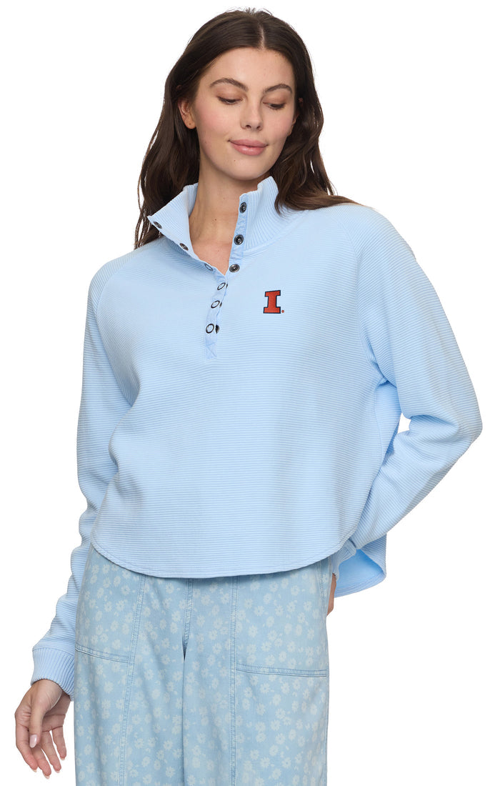Illinois Fighting Illini Women's Snap Front Fleece