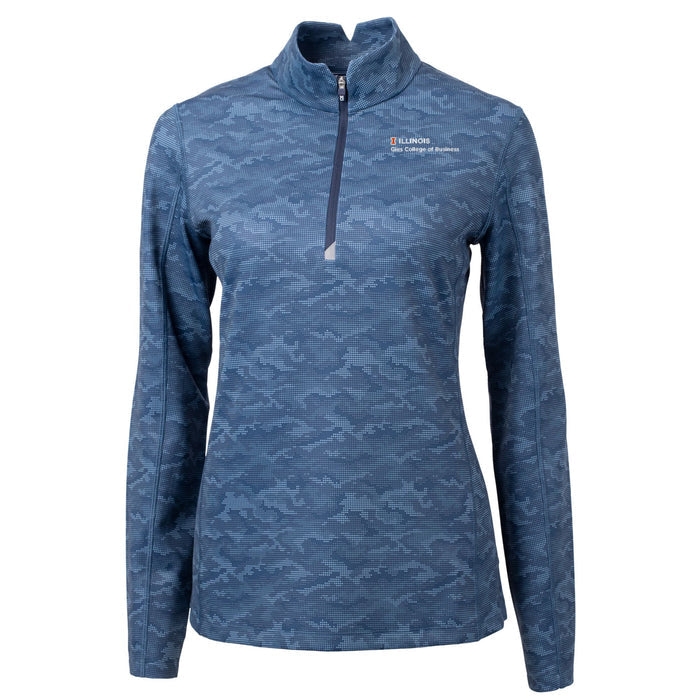 Illinois Fighting Illini Women's Traverse Camo Print Half-Zip Gies